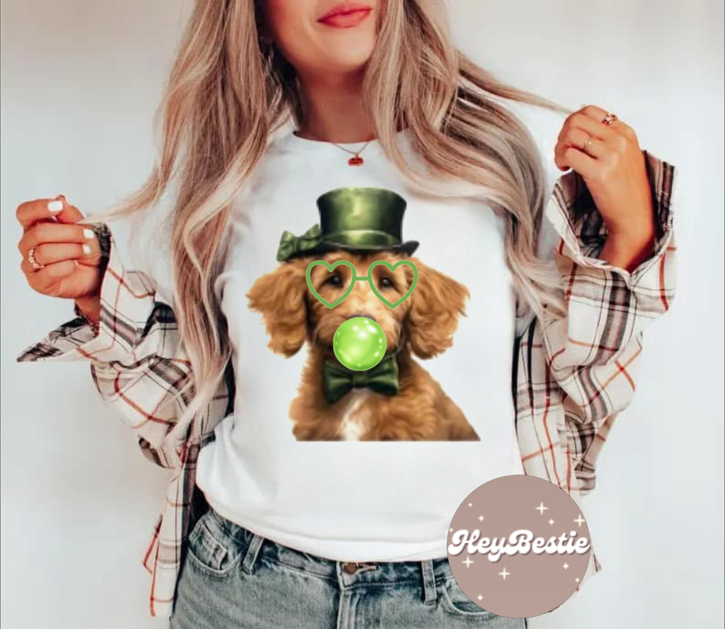 Golden doodle st patty day