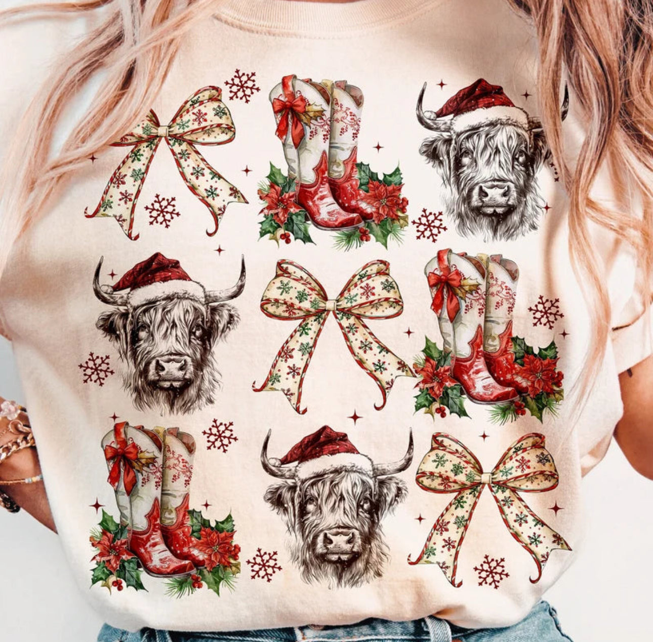 Cows boots Christmas