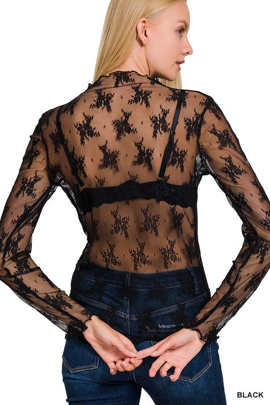 Black lace top