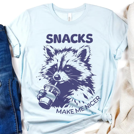 Snacks (if you pick color in photo I will message you for color of shirt)