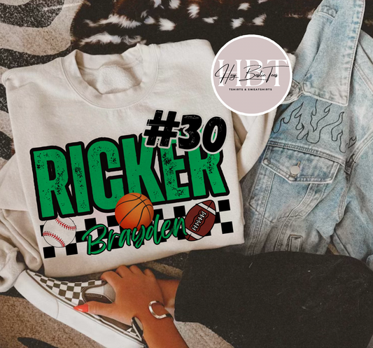 Custom sports ( I will message you for color, name and sports)