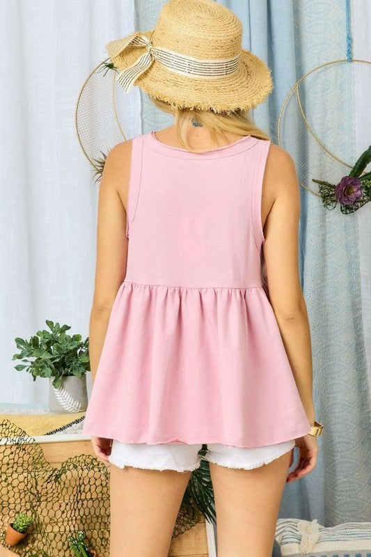 Courtney vneck baby doll top