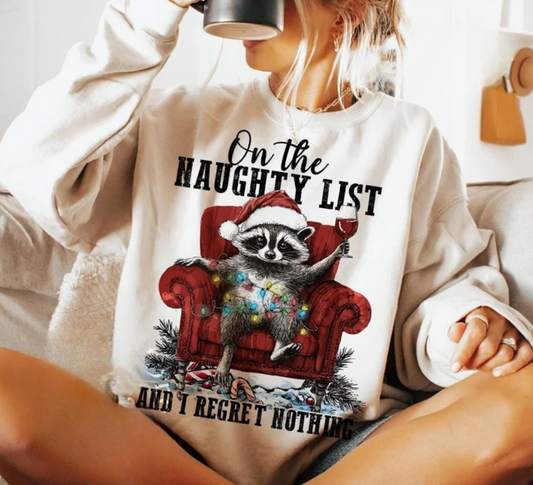 Naughty list raccoon