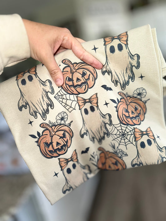 Ghost and pumpkins