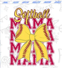 Softball mama bow