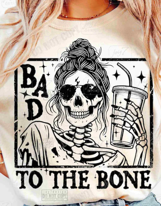 Bad to the bone (if you pick color in photo I will message you for color of shirt)