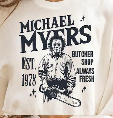 Myers halloween (if you pick color in photo I will message you for color of shirt)